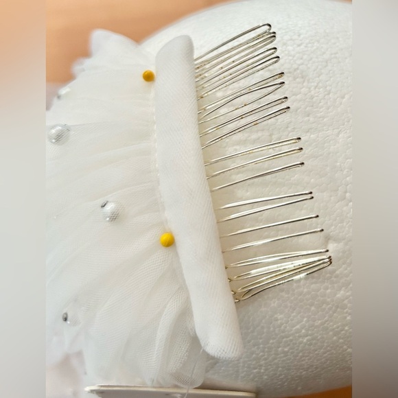 New wedding veil with comb very long beaded pearls beautiful - Picture 5 of 10